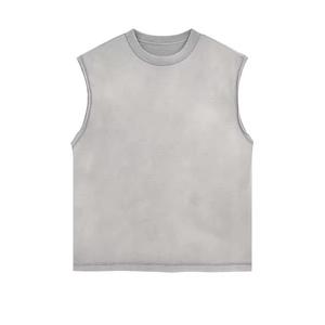 Débardeur d'été pour homme, haute qualité, 100% coton, délavé à l'acide, style vintage, coupe oversize, débardeurs personnalisés pour hommes et femmes - Product Image 4