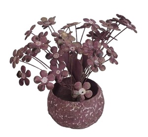 Pot de fleurs en fer forgé moderne fait main pour la décoration artistique de la maison et du jardin, utilisation en extérieur - Product Image 3