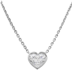 Meilleur pendentif en diamant de laboratoire taille cœur romantique en or massif 14 carats, clarté VVS1, serti clos, cadeau d'anniversaire de luxe pour femme - Product Image 3