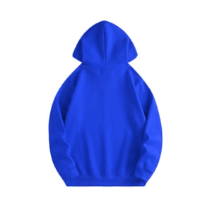 Sweat à capuche surdimensionné en molleton de coton épais pour homme, personnalisable, bleu roi uni, vente en gros, vêtements d'hiver - Product Image 2
