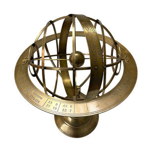 Astrolabio de Latón con Esfera Armilar y Signos Zodiacales Grabados, Globo Armilar Decorativo para Mesa de Hogar u Oficina - Product Image 4