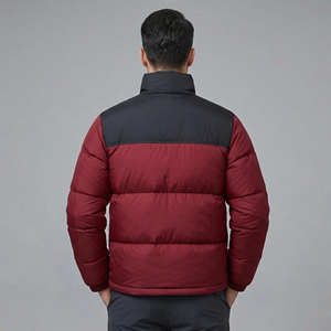 Veste coupe-vent homme 2 tons, imperméable, avec rembourrage en coton, logo brodé personnalisé, fabrication en gros. - Product Image 2