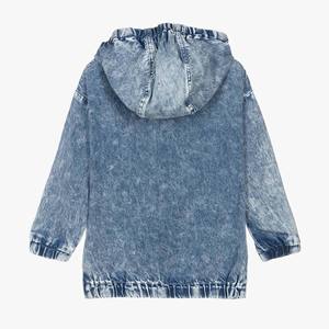 Sudadera con capucha de mezclilla oversize con cremallera de un cuarto, bolsillos canguro, lavado azul, la más vendida y de mejor calidad - Product Image 3