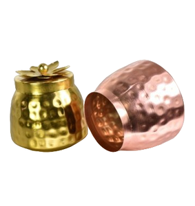 Modern design Decorative metal gold copper multi wick candle luxury scalloped bowl candle handmade metal candle holder - Product Image 1