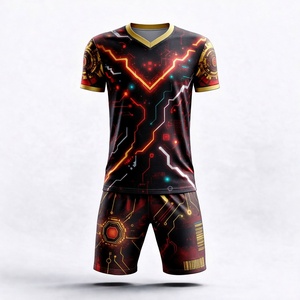 Conjunto Deportivo de Camiseta Ligera y Pantalones Cortos de Malla Transpirable, Personalizable con Nombre y Número del Jugador, Identidad del Equipo - Product Image 5