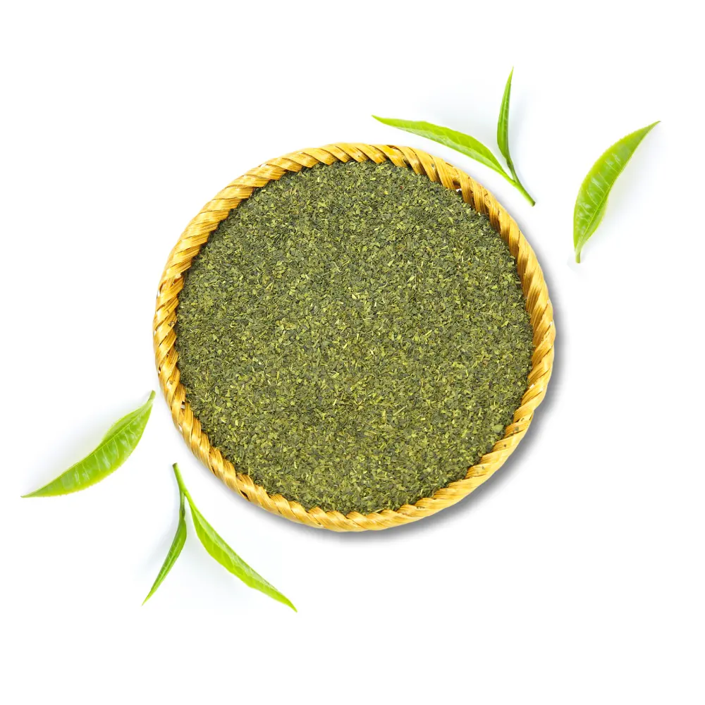 Premium-Qualität grüner Tee gebrochene Blätter natürlicher Krauttee mit Zertifizierung verpackt in Beuteln Schachteln Massenware Geschenkverpackung vakuum