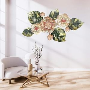 Modern Floral <b>Wall</b> Art Decor Removable <b>Paper</b> Panel Hanging Accent Irregular Shape Plant Pattern Botanical Design - Product Image 6