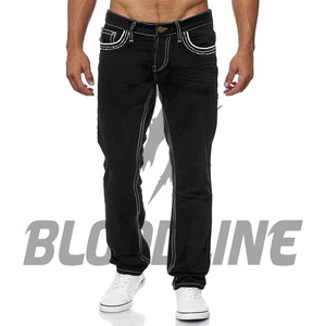 Jeans Blancos para Hombre Bloodline, Corte Slim Fit, Cintura Media, Algodón, Estilo Casual de Verano, Jeans para Hombre, Tela Denim de Primera Calidad - Product Image 2