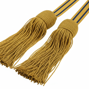 Cinturón Ceremonial de Estilo Británico de Primera Calidad, Personalizado, Mezcla de Mylar y Viscosa, con Borlas - Product Image 5