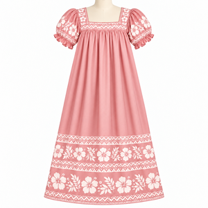 Vestido Mumu de Moda con Cintura Elástica, Estampado Floral y Tribal, Antiarrugas, Transpirable, Hermosos Vestidos Mumu para Mayor Comodidad - Product Image 2