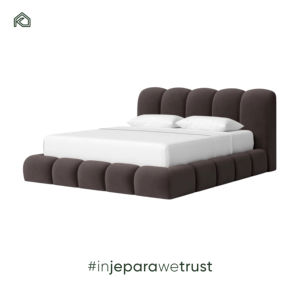 เตียงไม้บูเคลคลาวด์ รุ่นมาร์ชเมลโลว์พัฟเฟรม ขนาดคิงไซส์และควีนไซส์ สไตล์โมเดิร์น สำหรับโรงแรม อพาร์ทเมนท์ วิลล่า ห้องนอน ผลิตในอินโดนีเซีย - Product Image 2