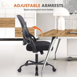 Sedia da Ufficio Ergonomica con Supporto Lombare, Design a Rete, Altezza Regolabile, Girevole, Seduta Ampia per Dirigenti - Product Image 4