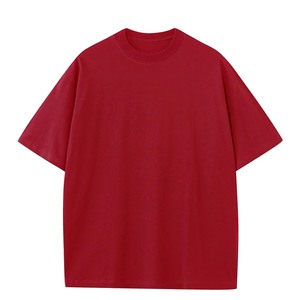 เสื้อยืดโอเวอร์ไซส์สีดำ แขนสั้น คอกลม ผ้าเรียบ สีพื้น สไตล์ลำลอง สตรีทแวร์ สำหรับผู้ชาย - Product Image 5