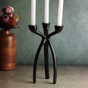Porte-bougie en aluminium doré Trifecta, fait à la main, durable, portable, décoration d'intérieur, Noël, Saint-Valentin - Product Image 5