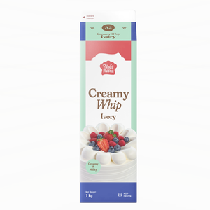 Crema Cremosa Vegetal HALAL Ivory para Decoración de Pasteles y Postres de Panadería, 1KG, OEM/ODM, Proveedor Global 18 - Product Image 1