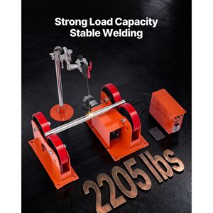 Rouleaux en PU réglables de 2 à 24 pouces de diamètre, capacité de charge de 2205 lb, rouleaux de déplacement pour tuyaux et réservoirs, rouleaux de liaison pour positionneurs de soudage - Product Image 2