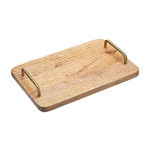 Bandeja Rectangular Decorativa de Madera Personalizada para Servir Comida en Ocasiones Especiales, Bandejas Rectangulares Hechas a Mano en India para Servir Comida - Product Image 2
