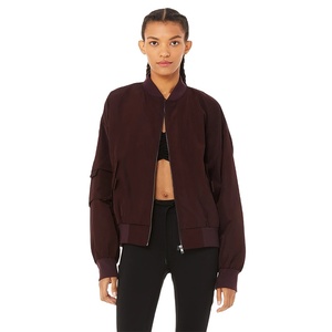 Wholesale Lightweight Quick Dry Full <b>Zip</b> <b>up</b> Bomber <b>Jacket</b> with Pockets Unisex Women Fall 2026 Polyester - Product Image 1
