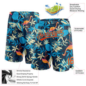 <b>Men</b> <b>Basketball</b> <b>Shorts</b> Custom Name Number Sublimation Printed Athletic Training Elastic Mid Waist Quick Dry 100% Polyester - Product Image 2
