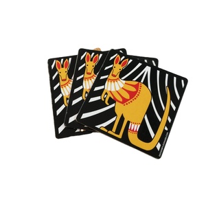 Premium MDF Printed Coasters Set Stylish Beverage Mats Modern Home <b>Table</b> <b>Protection</b> Deco rElegant MDF Coasters Set Modern - Product Image 2