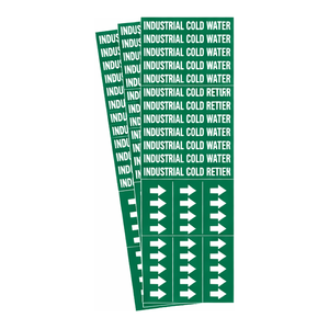 Etiqueta Adhesiva Flexible Brady para Tuberías de Retorno de Agua Fría, ANSI/ASME, para Tuberías Industriales - Product Image 3
