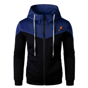 Sweat à capuche zippé de luxe en coton uni 380-500 g/m² pour homme, personnalisé, coupe oversize, streetwear, lourd, pour hommes - Product Image 3