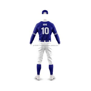 Customized Team Name and Number Breathable Printed Baseball Uniform with Cotton Bamboo Fiber for Teams - Product Image 4