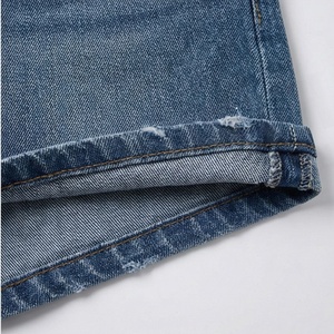 Jean court en denim pour femme, effet vieilli avec franges, confortable, qualité supérieure, style décontracté, streetwear d'été, accessoire de mode - Product Image 6