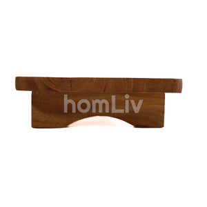 Tabla de Cortar Decorativa Ligera Hecha a Mano de Madera de Caoba Natural, Bandeja Elevada de Madera Sólida Sostenible para Servir Sushi - Product Image 6