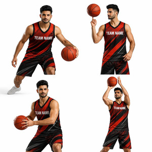 Hot verkopende op maat gemaakte ademende plus size zomer basketbaluniform teamkleding 100% polyester heren basketbaluniform set - Product Image 5