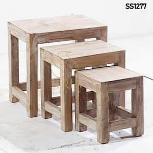 SUREN Modern Farmhouse Rustic Iron Nesting <b>Stools</b> SS1277 Antique Finish <b>Bar</b> Furniture for Home <b>Bar</b> Use - Product Image 1