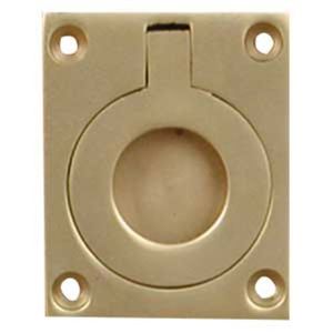 Poignées encastrées en laiton pour meubles avec anneau de levage affleurant, poignées pour armoires et trapèzes de bateaux, finition personnalisée, modèle SADBHI SE-50099, fabriqué en Inde - Product Image 5