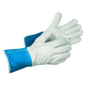 Gants de soudage TIG en cuir pleine fleur et croûte de vachette de qualité supérieure, robustes, doux et confortables, pour la lutte contre les incendies et le barbecue - Product Image 3