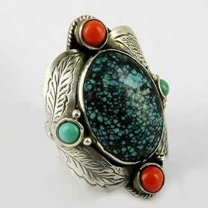 Hermosos Anillos de Plata de Ley 925 con Turquesa y Coral Estilo Bohemio, Certificados, Envío a Todo el Mundo - Product Image 2
