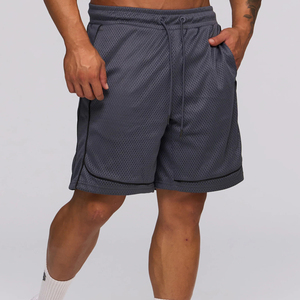 New Design Men's Basketball Workout Jogger Shorts Running Gym Fitness Wear Drawstring Mesh Breathable Athletic Baggy Shorts - Product Image 4