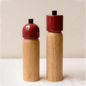 Ensemble moulin à sel et à poivre en bois, personnalisable (couleur et taille), manuel, pour OEM, provenant d'usine au Vietnam - Product Image 3