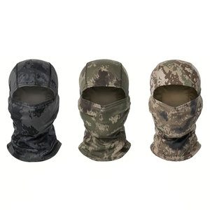 Seamless Tactical Mesh Vent Hood Lightweight Breathable Full Coverage Mask Stretch Outdoor Unisex Balaclava 100% Polyester Image - Product Image 3