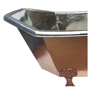 Straight Base Arrival Copper Handicrafts High Quality Handmade Copper Clawfoot <b>Bathtub</b> for Sale by Manufacturer Bulk Wholesaler - Product Image 3