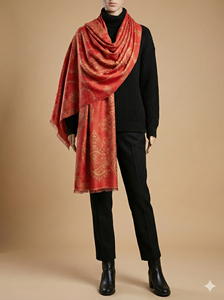 ผ้าคลุมไหล่ยาวสำหรับผู้หญิง Ahe ลายเรขาคณิต ผ้าวิสโคสเนื้อนุ่มคล้ายแคชเมียร์ สองด้าน ระบายอากาศได้ดี สีสันตัดกัน เหมาะสำหรับฤดูหนาว ขนาด 220 ซม.*110 ซม. - Product Image 2