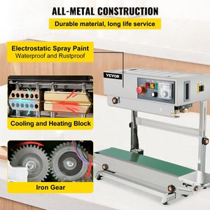 Sellador de banda continua con control de temperatura digital, máquina automática de sellado vertical, con control de temperatura - Product Image 5