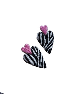 เครื่องประดับพรีเมี่ยมประดับด้วยลูกปัดต่างหูห้อยสีชมพูปักด้วยสไตล์งานฝีมือที่ทันสมัยและศิลปะลูกปัดเมล็ดพันธุ์ที่สวยงามสำหรับผู้หญิง - Product Image 4