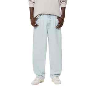 Jeans de Mezclilla Sólidos, Rectos, Oscuros, Casuales y Transpirables para Hombre, Venta al Por Mayor Directa de Fábrica, con Bordado, para Verano, Otoño e Invierno - Product Image 1