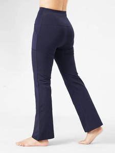 Pantalon de yoga évasé taille haute pour femme avec poches, extensible, pour fitness et entraînement, coupe bootcut, vêtements de sport - Product Image 3