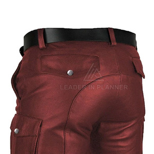 Pantalones cortos de cuero para hombre con logo impreso personalizado, talla adulta, fabricación en Pakistán, pantalones cortos de cuero transpirables para hombre - Product Image 4