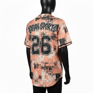 Camiseta 100% algodón para hombre, corte holgado, estampada, estilo béisbol, transpirable, malla de poliéster, impresión con logo personalizado, estilo deportivo. - Product Image 5