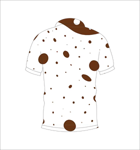 Custom Men’s <b>White</b> & Brown Polka Dot <b>Polo</b> Shirt– Breathable Short Sleeve Casual Golf T-Shirt with All Over Print, Summer Fashion - Product Image 5