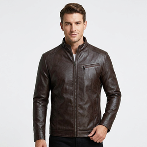 Chaquetas de cuero 100% de alta calidad para hombre, estilo invierno, nueva moda, talla XL, con tela de lona a bajo precio para hombre. - Product Image 1