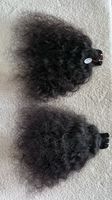 Extensions de cheveux Remy 100% naturels non traités de luxe, provenant de temples d'Inde du Sud, couleur naturelle, bouclés, sans perte ni nœuds, double trame cousue à la machine