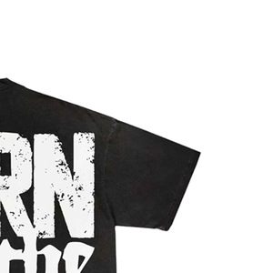 Custom Slogan <b>Men's</b> Regular Fit <b>Black</b> Cotton T-Shirt Short Sleeve Formal Printed Back Solid Design <b>Turtleneck</b> Eco-Friendly - Product Image 4