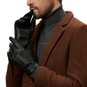 Genuine Leather Driving Gloves Men Vintage Racing Car Gloves Breathable Custom Logo OEM ODM Wholesale At Factory Price - Product Image 3